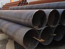 Production steps of spiral steel pipe