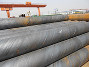 Internal anti-corrosion treatment method for large diameter spiral steel pipe