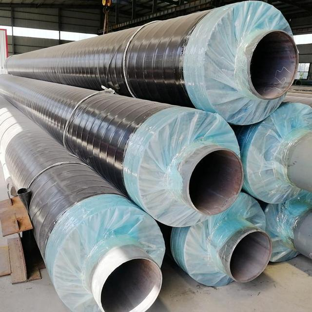 Steel jacketed steel steam direct buried thermal insulation steel pipe