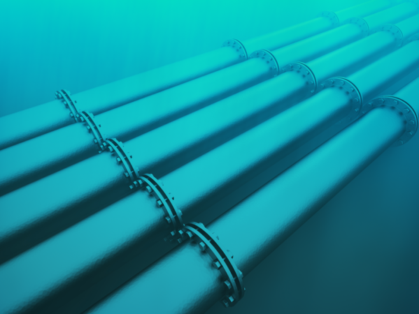 Pressure test of submarine pipeline system