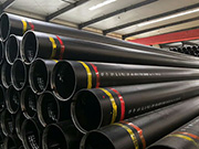 What are the weld grade requirements for internal and external epoxy powder-coated straight seam steel pipes