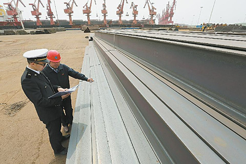 In May, China exported 5.743 million tons of steel.