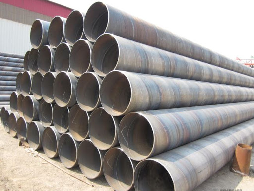 Large-diameter steel pipe connection type