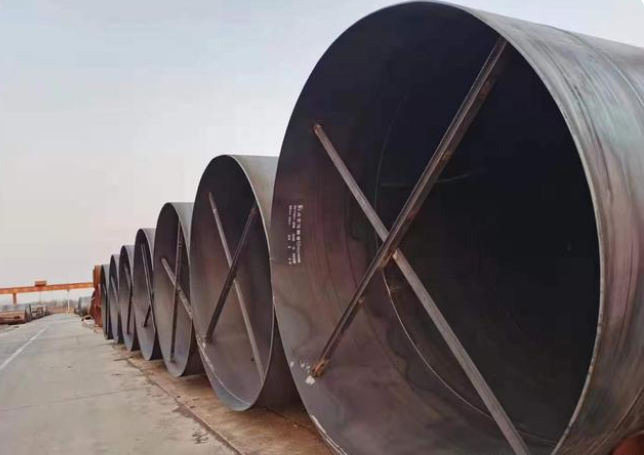 Large diameter spiral welded steel pipe