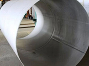 What should be done when cooling the large-diameter steel pipe ends